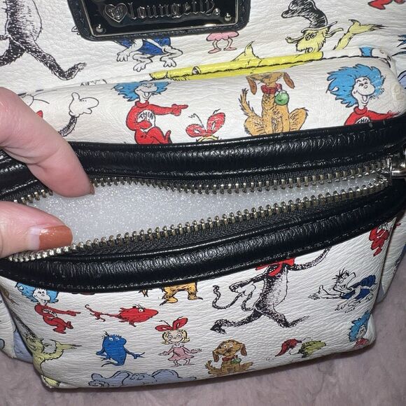 Dr. Seuss all over print loungefly mini backpack grinch cat in the hat main image 10